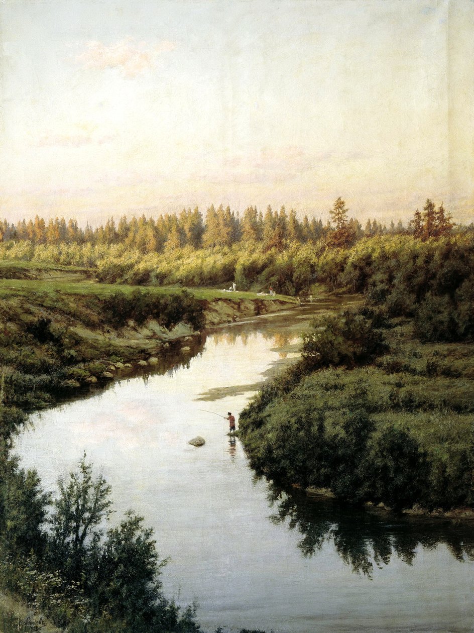 Flodlandskap av Pavel Alexandrovich Briullov