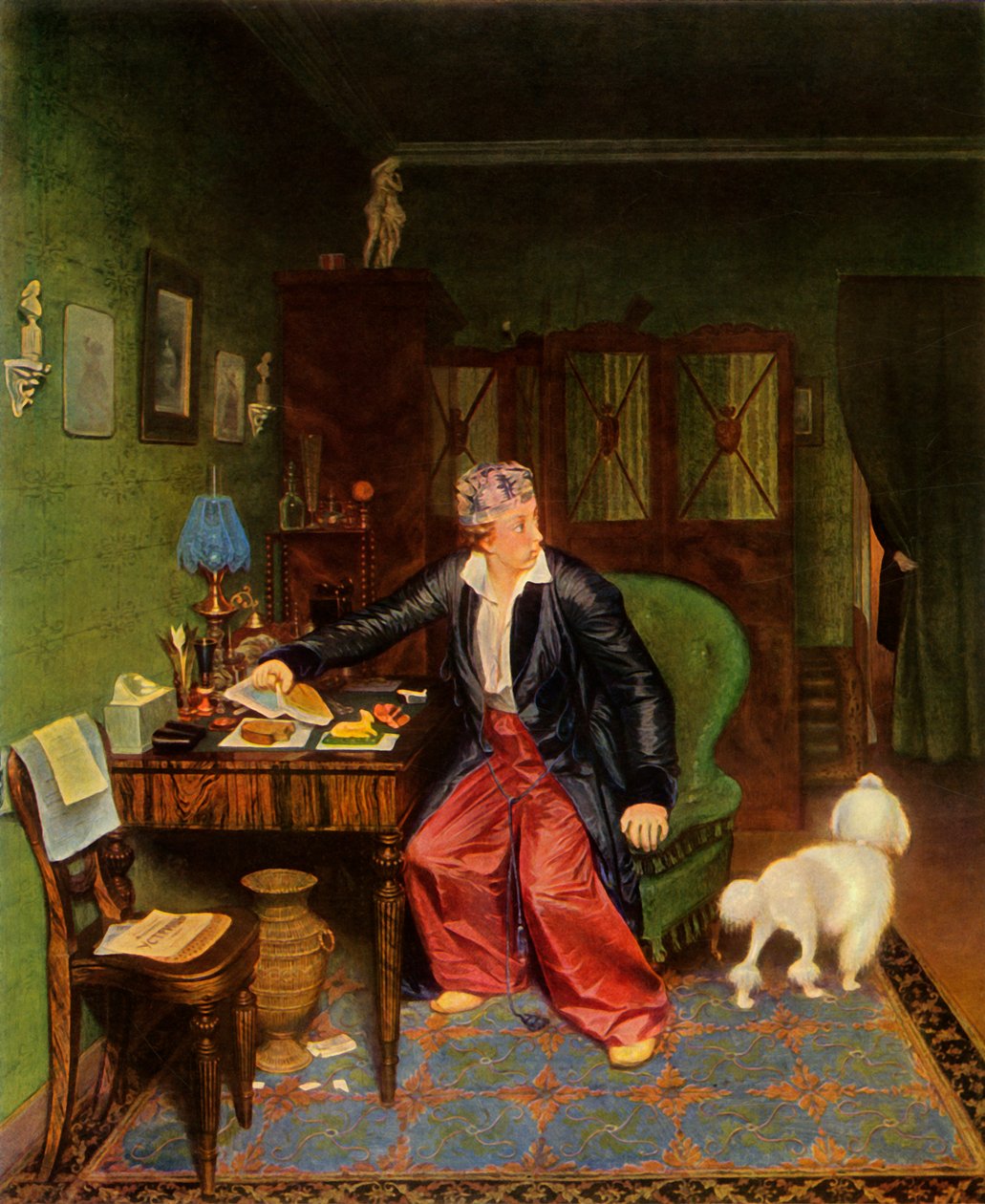 En aristokrat tar frukost, eller silke på magen och ingenting inuti, 1849-1850, 1965. av Pavel Andreevich Fedotov