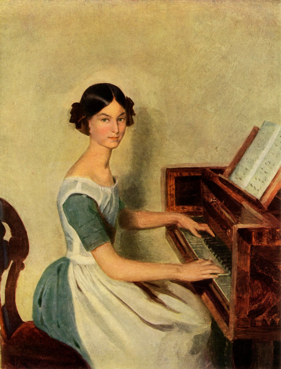 Porträtt av Nadezhda Petrovna Zhdanovichova, 1849, 1965. av Pavel Andreevich Fedotov