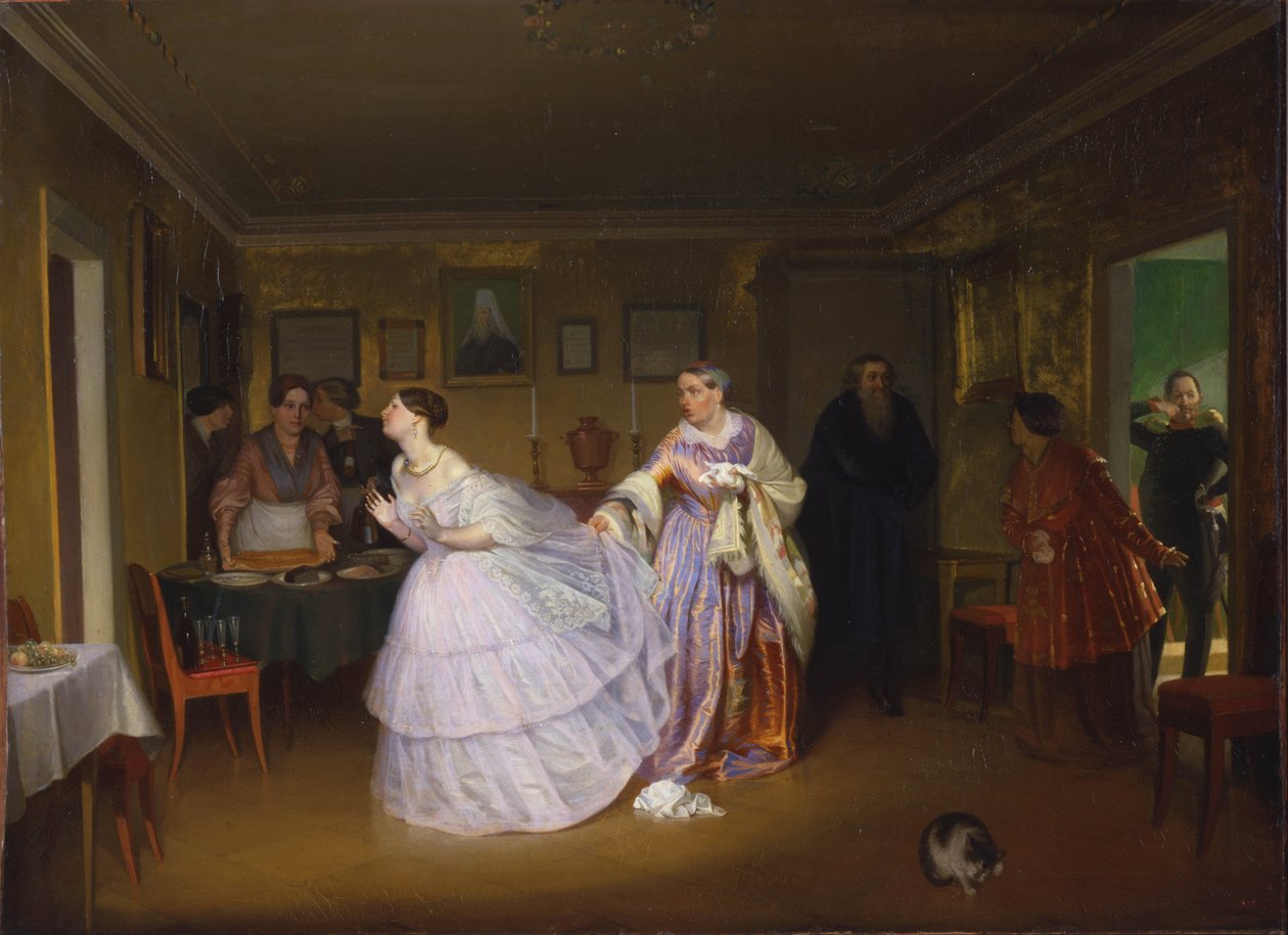 Majoren lägger fram ett förslag, 1851 av Pavel Andreevich Fedotov