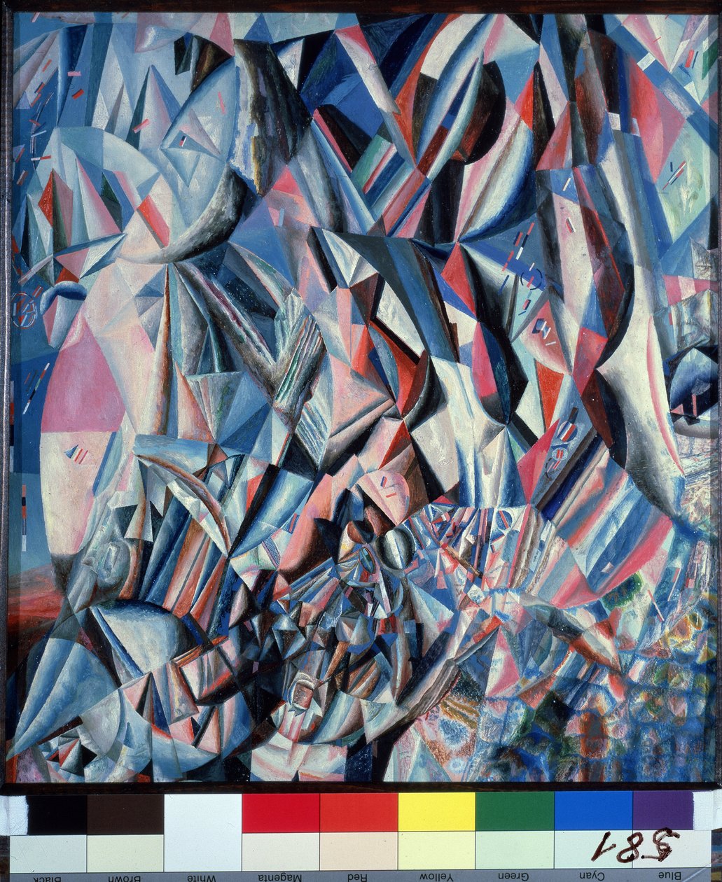 Triumf över evigheten. Målning av Pavel Nikolayevich Filonov (1883-1941), olja på trä av Pawel Nikolajewitsch Filonow