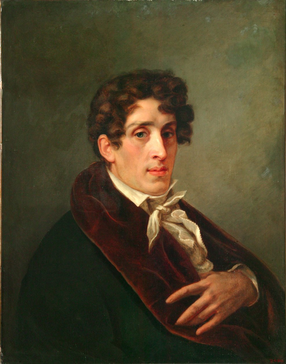 Porträtt av konstnären greve Fjodor Petrovich Tolstoj 1783-1873, 1809 av Pavel Nikolayevich Michaylov