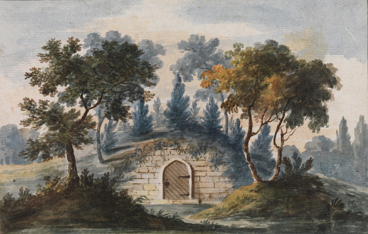 General Washingtons grav vid Mount Vernon Kopia efter gravering i Portfolio..., 1811-ca.1813. av Pavel Petrovic Svin