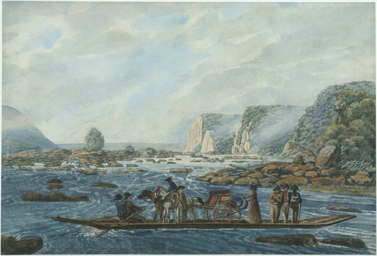 En färjescen på Susquehanna vid Wright