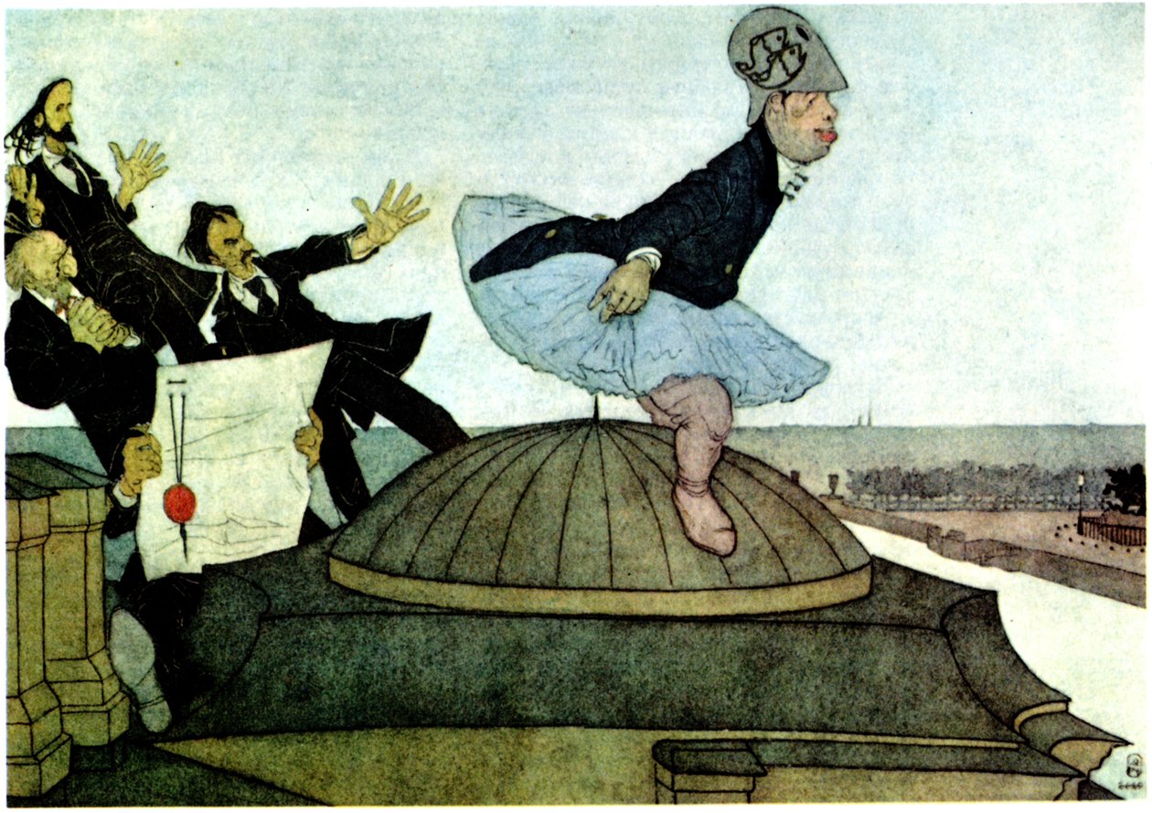 Nya Minerva Sergei Dyagilevs triumf, 1901 av Pavel Yegorovich Shcherbov