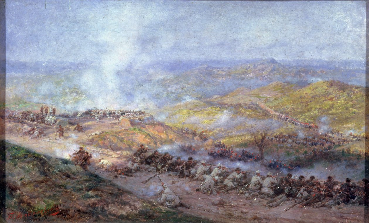 En scen från det rysk-turkiska kriget 1877-78, 1884 av Pawel Kowalewsky