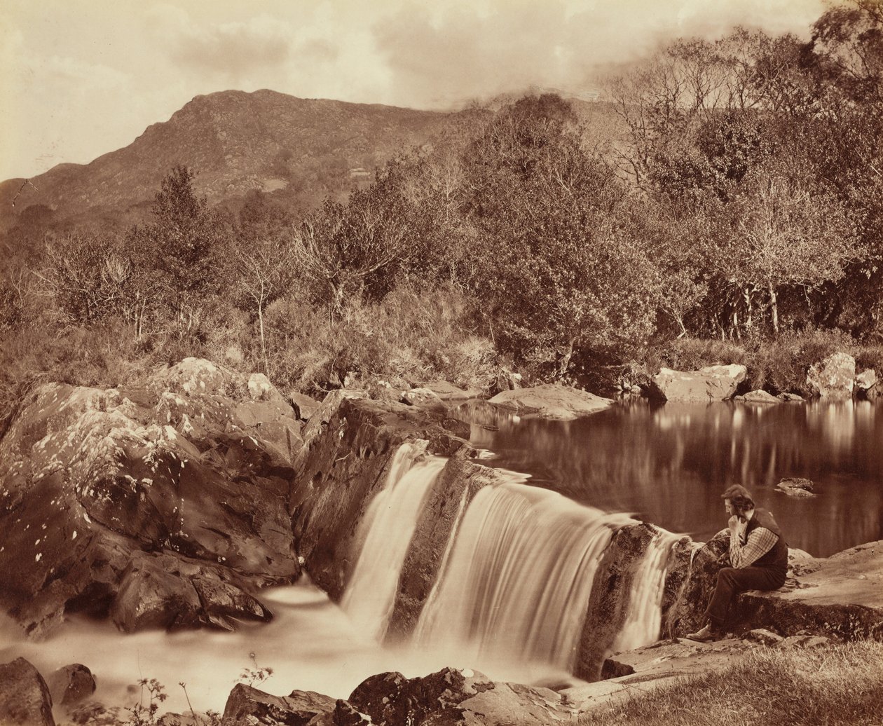 Vattenfall, County Wicklow,ca. 1870 (foto) av Payne Jennings