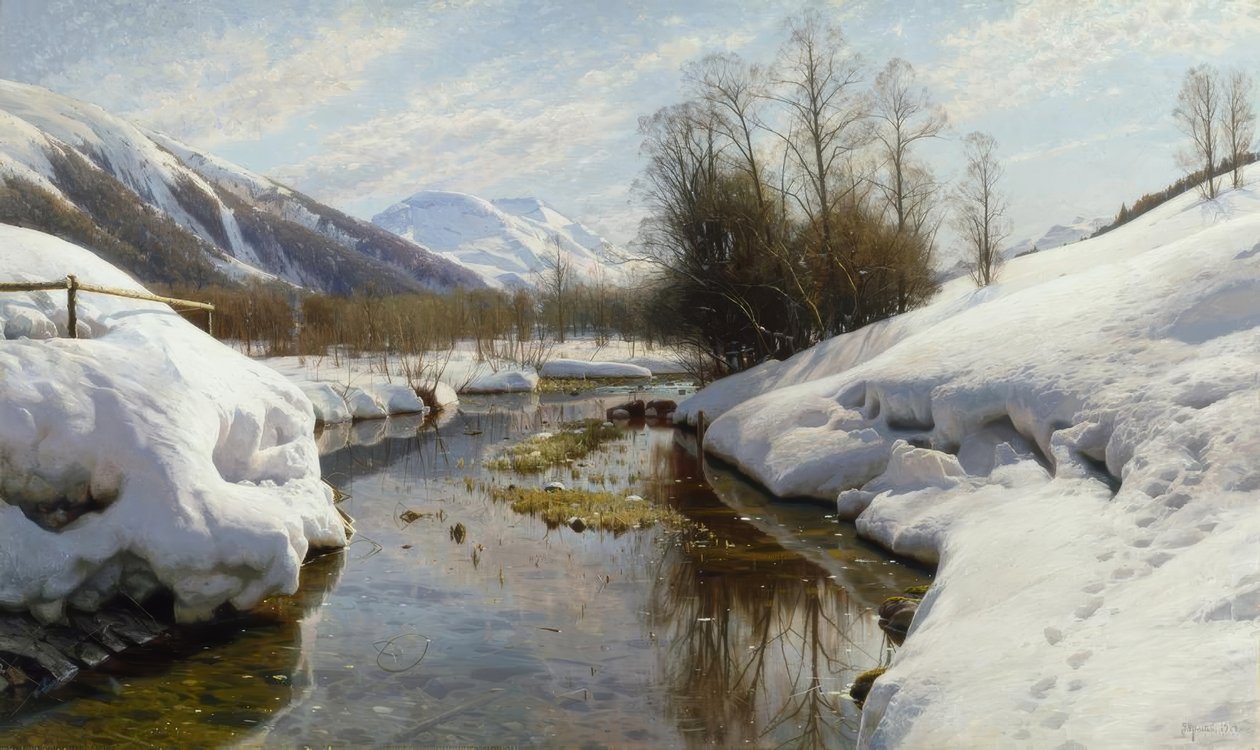 Vintersol i Engadin av Peder Monsted