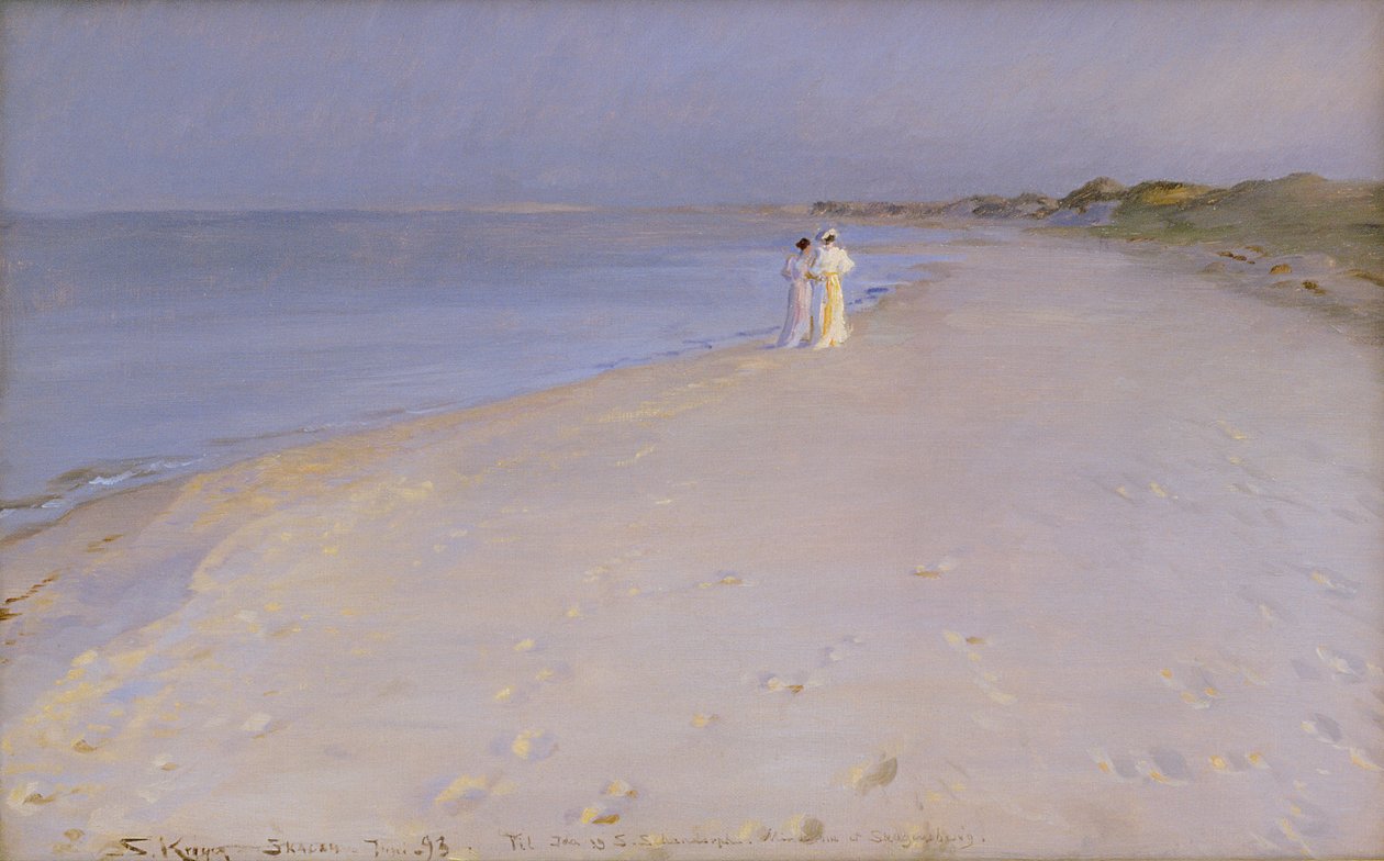 Sommarkväll på South Beach, Skagen, 1893 av Peder Severin Krøyer