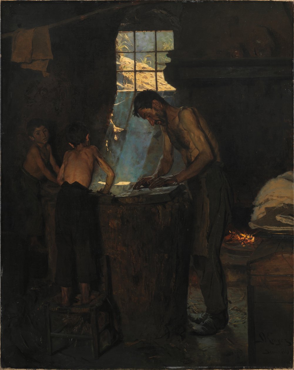 Italienske landsbyhattemagere av Peder Severin Krøyer
