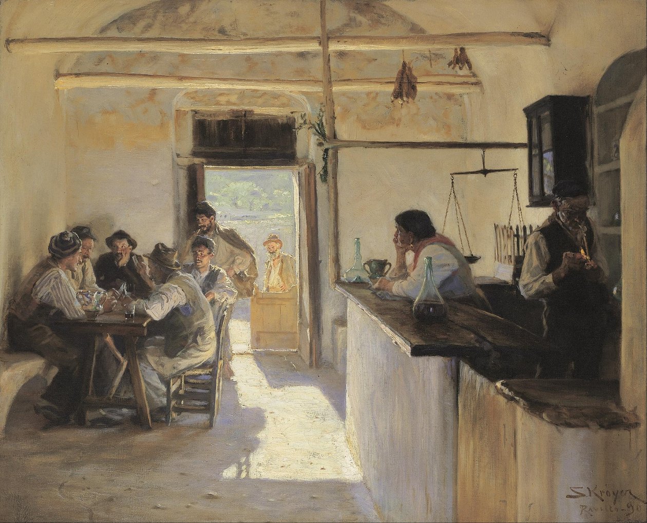 Osteria in Ravello. av Peder Severin Krøyer