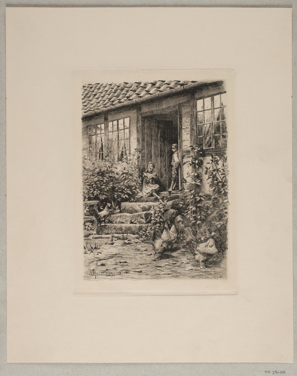 Barn på trappan av Peder Monsted