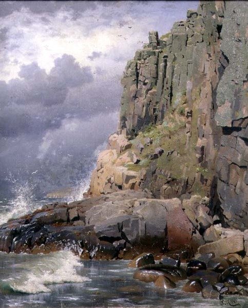Kustlandskap med klippor av Peder Monsted
