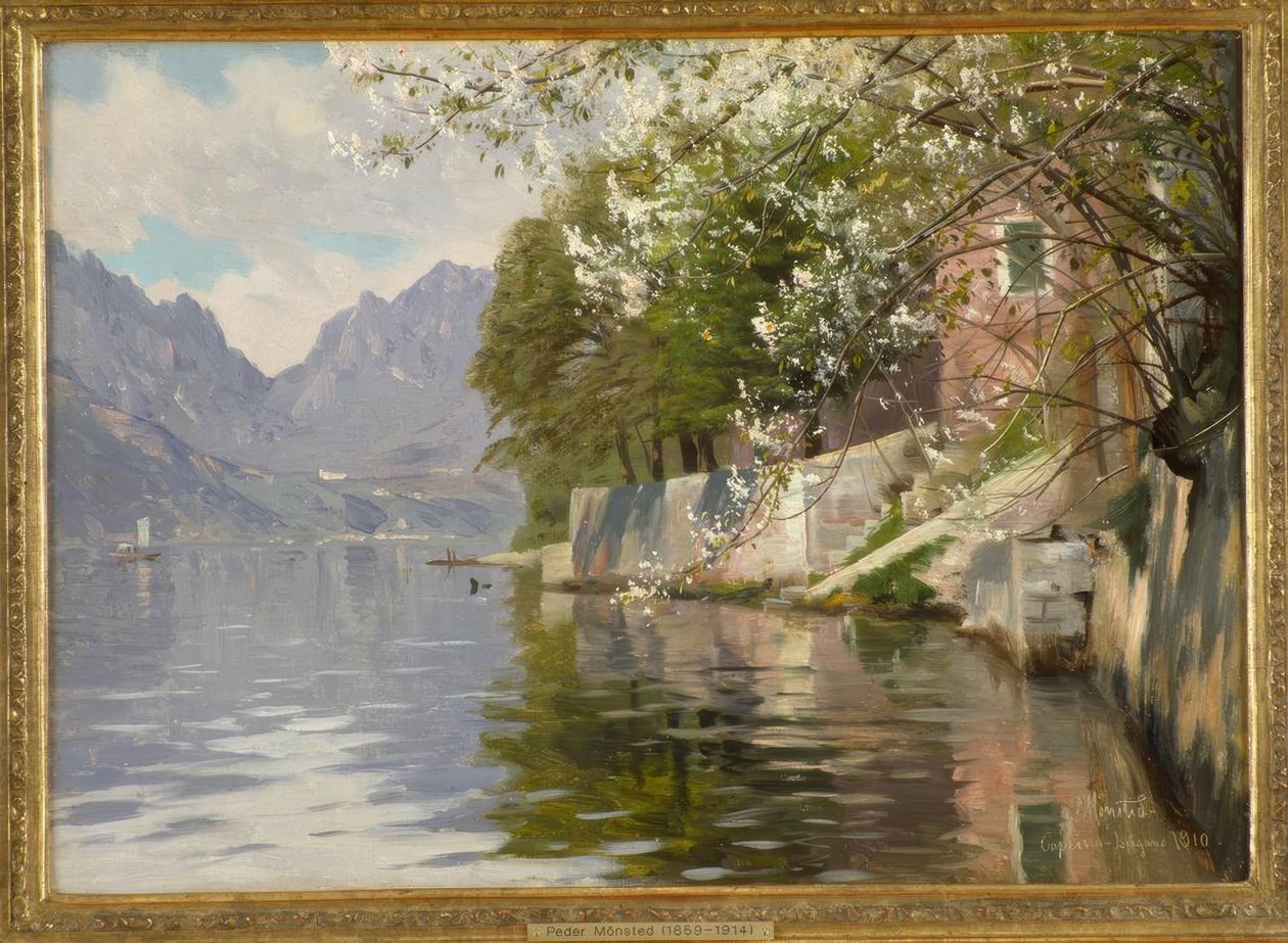 Vårdag vid Luganosjön av Peder Monsted