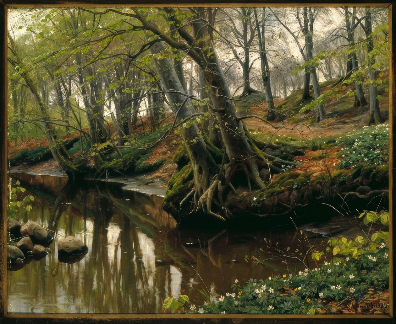 Vårdag i kanten av skogen av Peder Monsted