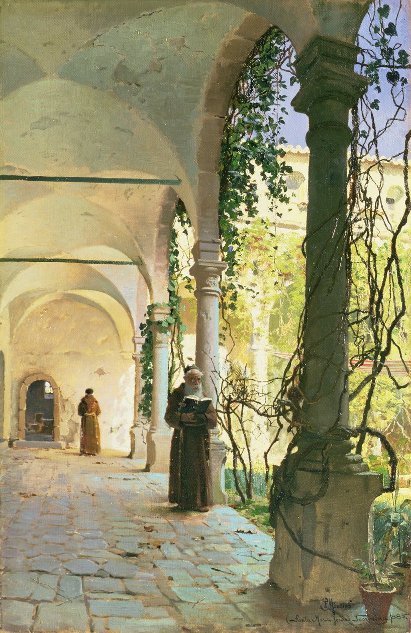 I klostret Santa Maria Jesus-klostret i Taormina av Peder Monsted