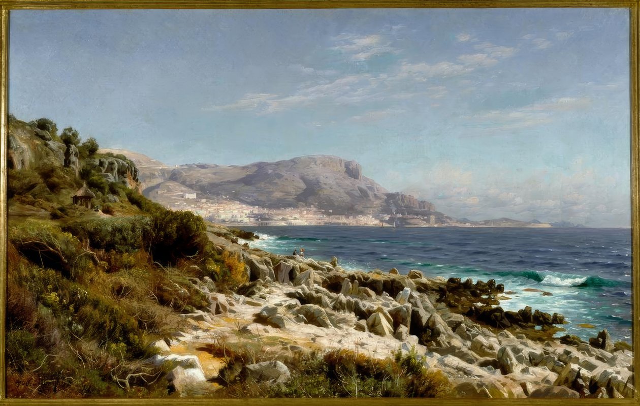 Kusten nära Monte Carlo av Peder Monsted