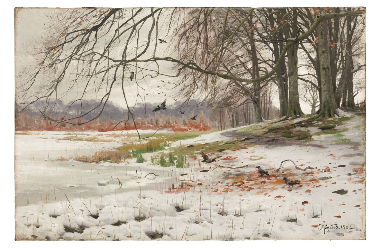Snöigt landskap av Peder Monsted