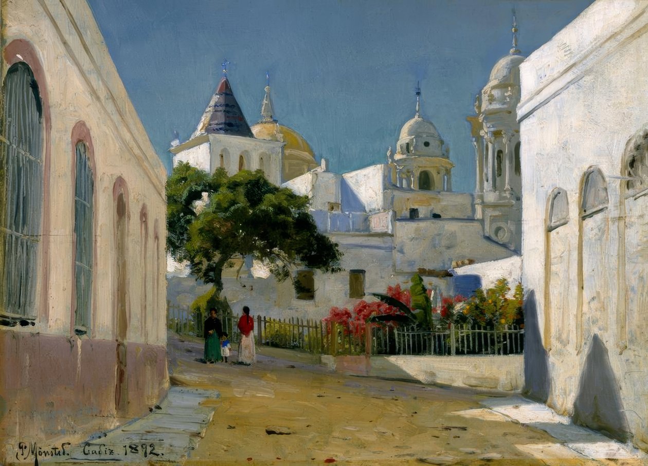 Stadsutsikt i Cadiz av Peder Monsted