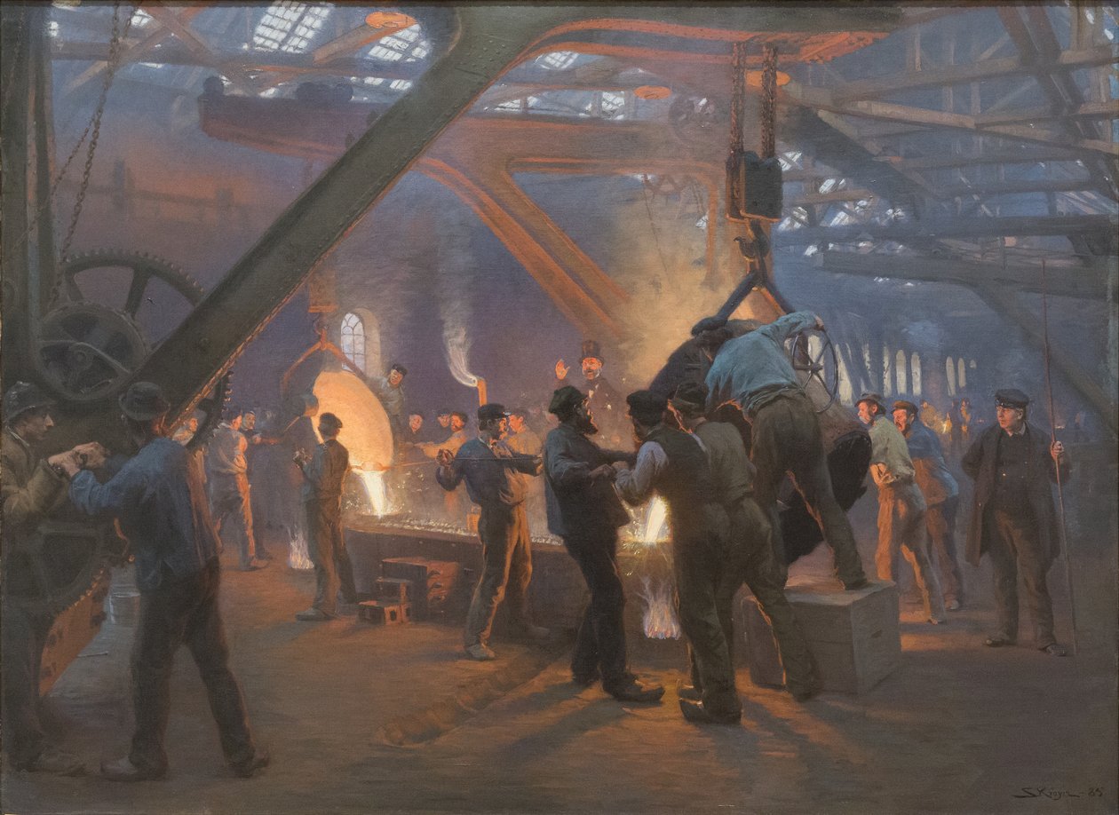 Burmeister och Wain järngjuteri av Peder Severin Krøyer
