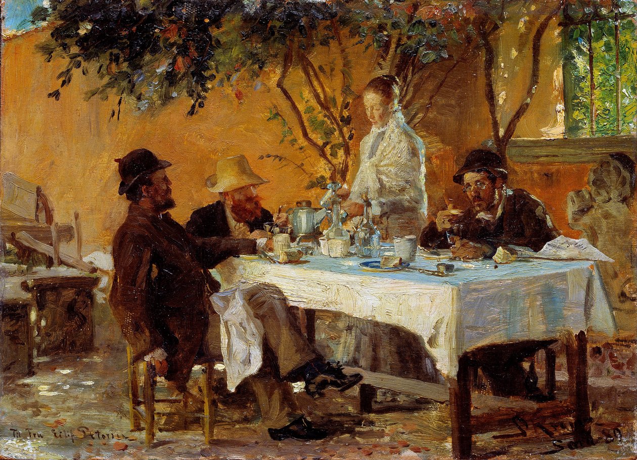 Frukost i Sora av Peder Severin Krøyer