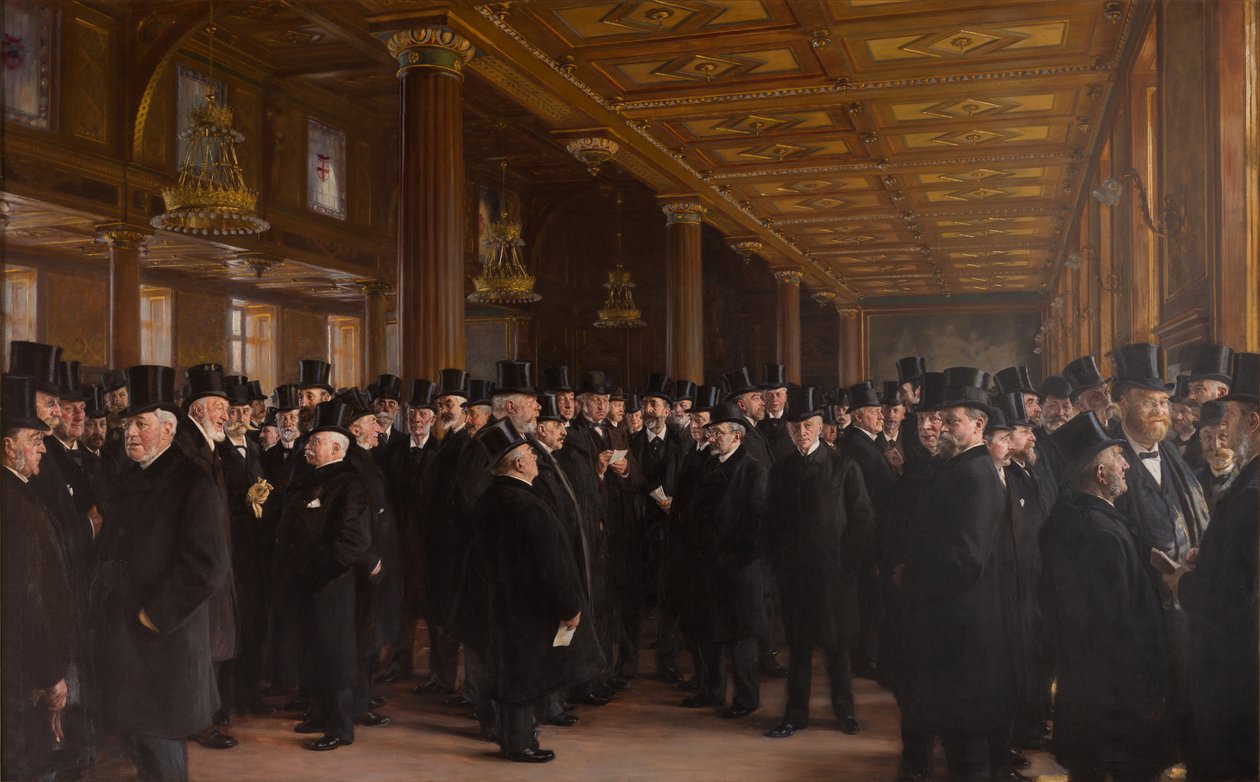 Börsbild eller Från Köpenhamnsbörsen av Peder Severin Krøyer