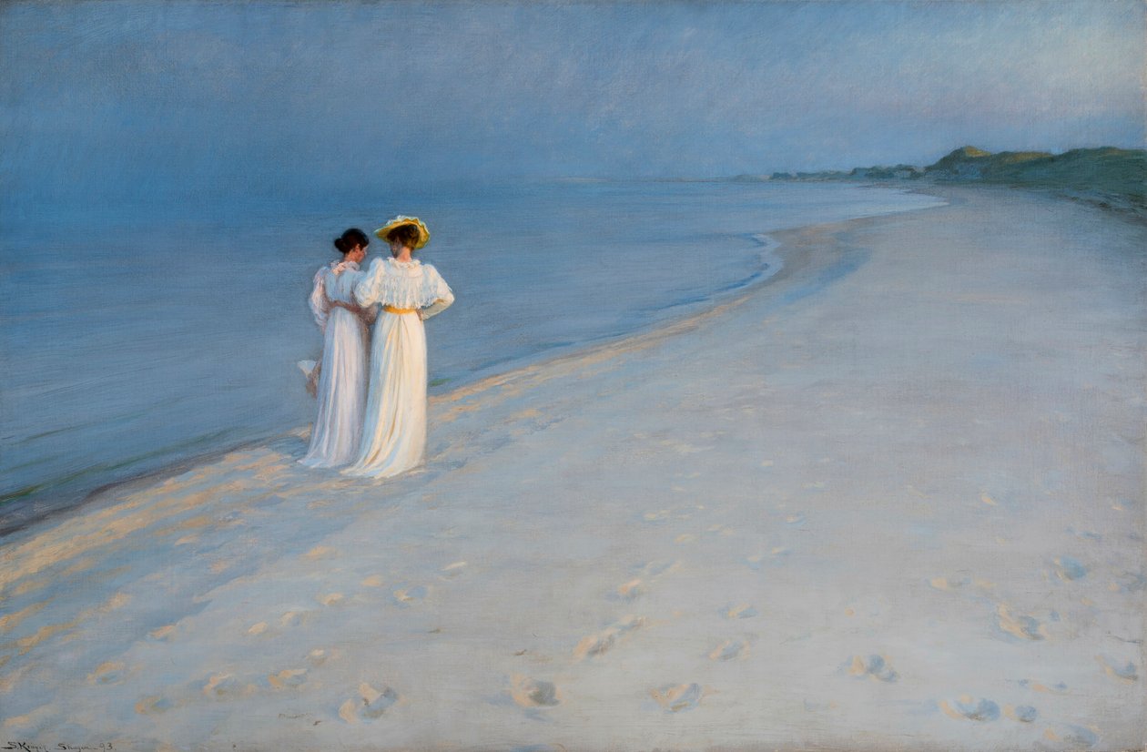 Stilla kväll på Skagens Södra Strand, 1893. av Peder Severin Krøyer