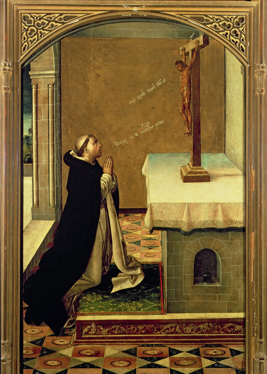 St Peter Martyr (ca 1205-52) vid bön av Pedro Berruguete