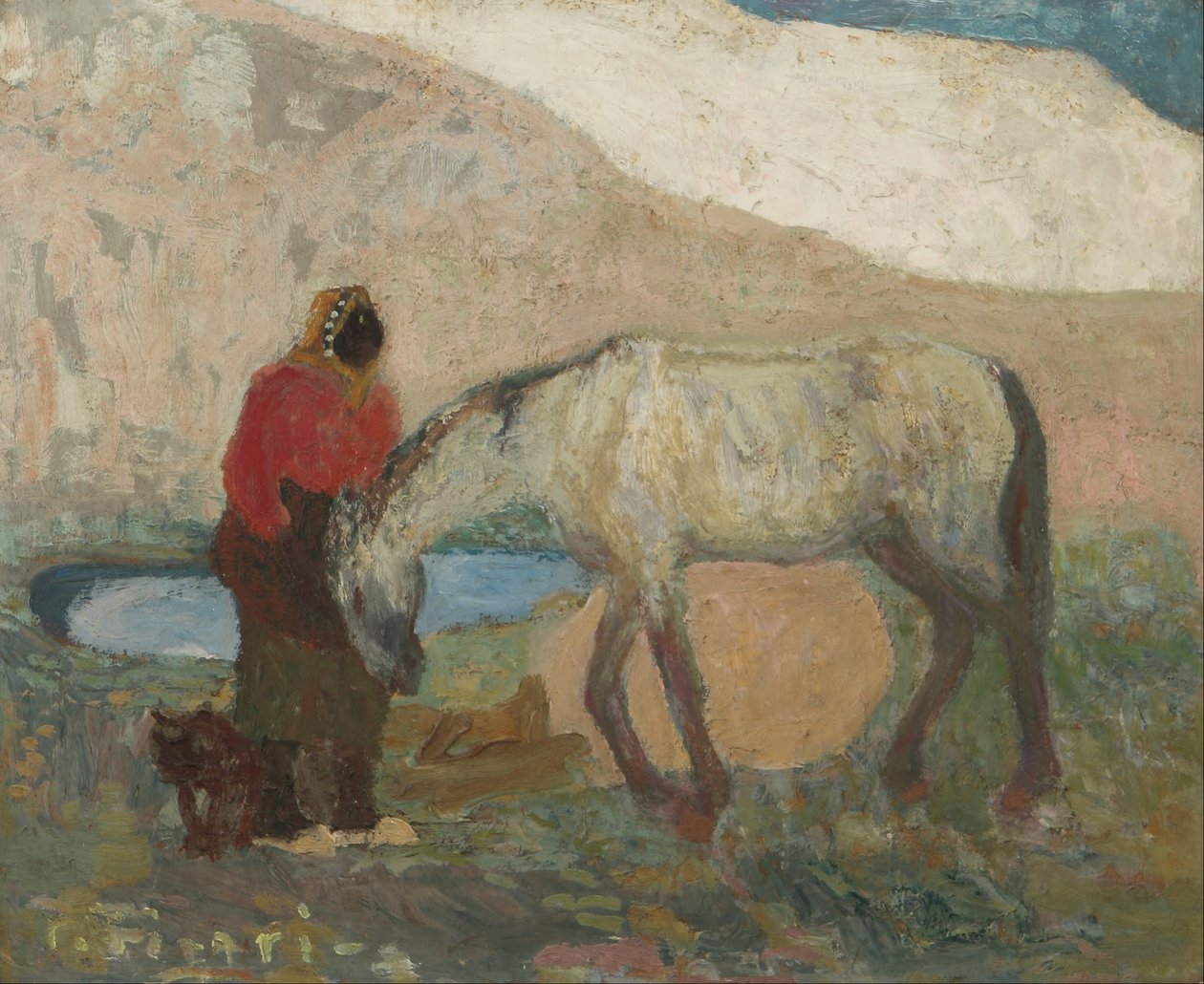 Tvättar i sanddynerna eller Los amigos av Pedro Figari