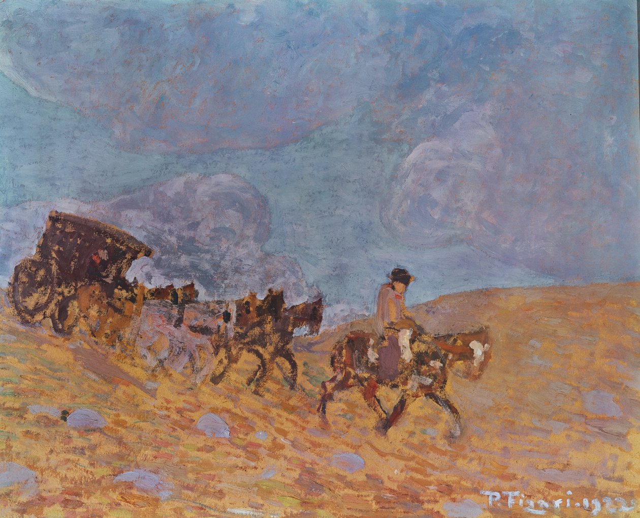 Scencoachen, 1922 av Pedro Figari