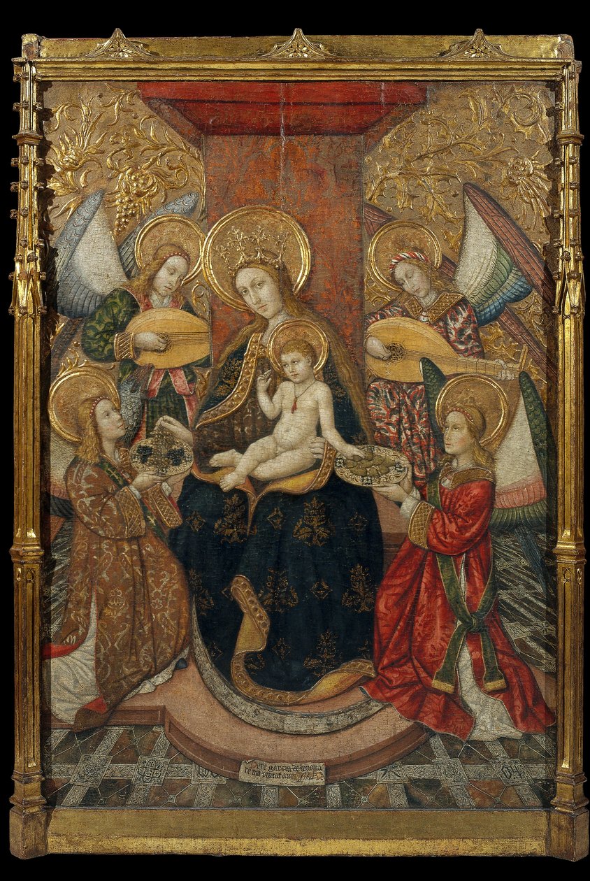 Virgin and Angels  av Pedro Garcia de Benavarre