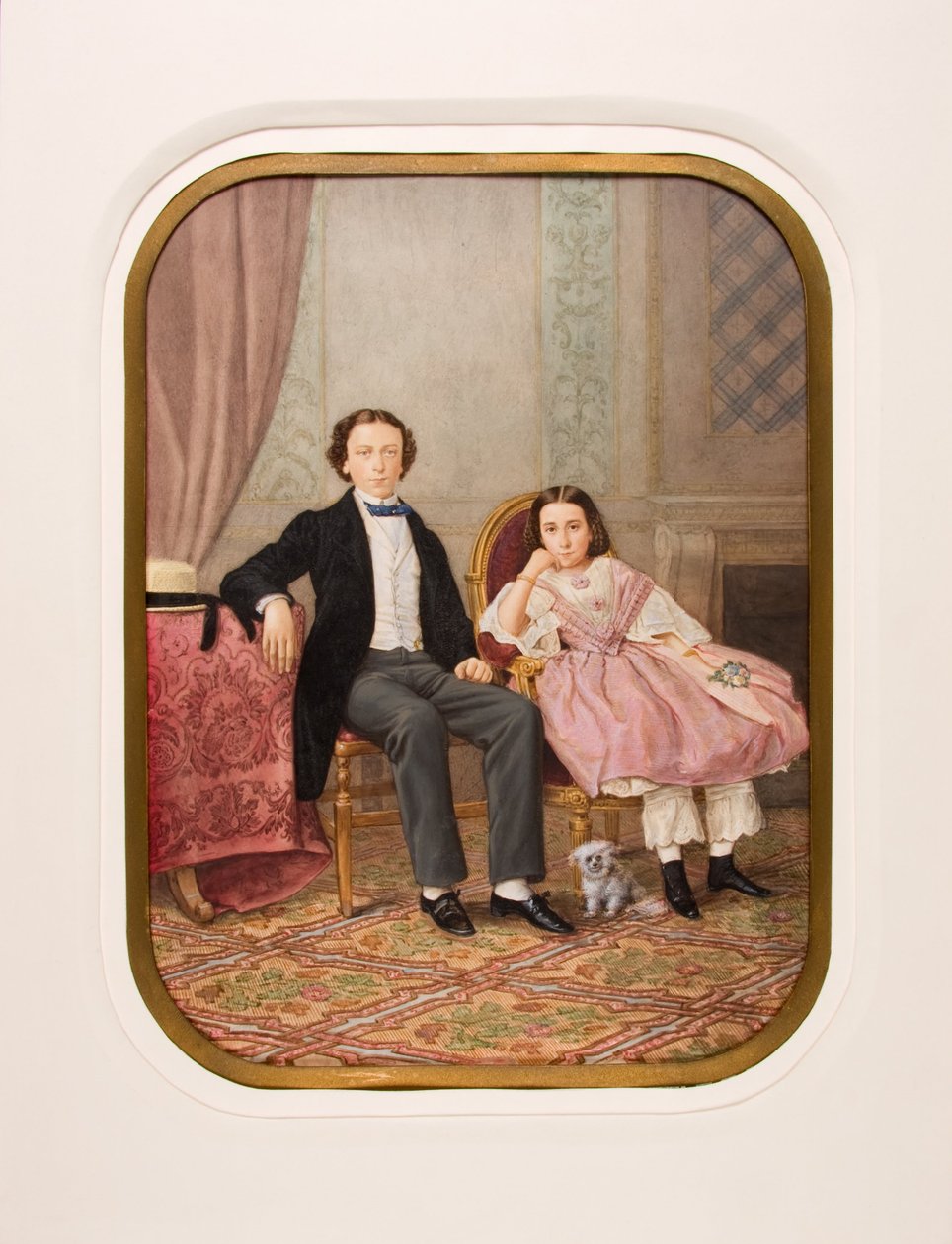 Antonio and Amelia del Valle y Serrano as children av Pedro Martínez de Hebert