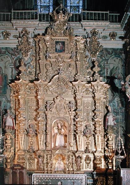 Retable of St Raphael (förgyllt trä) av Pedro Sanchez Sarabia