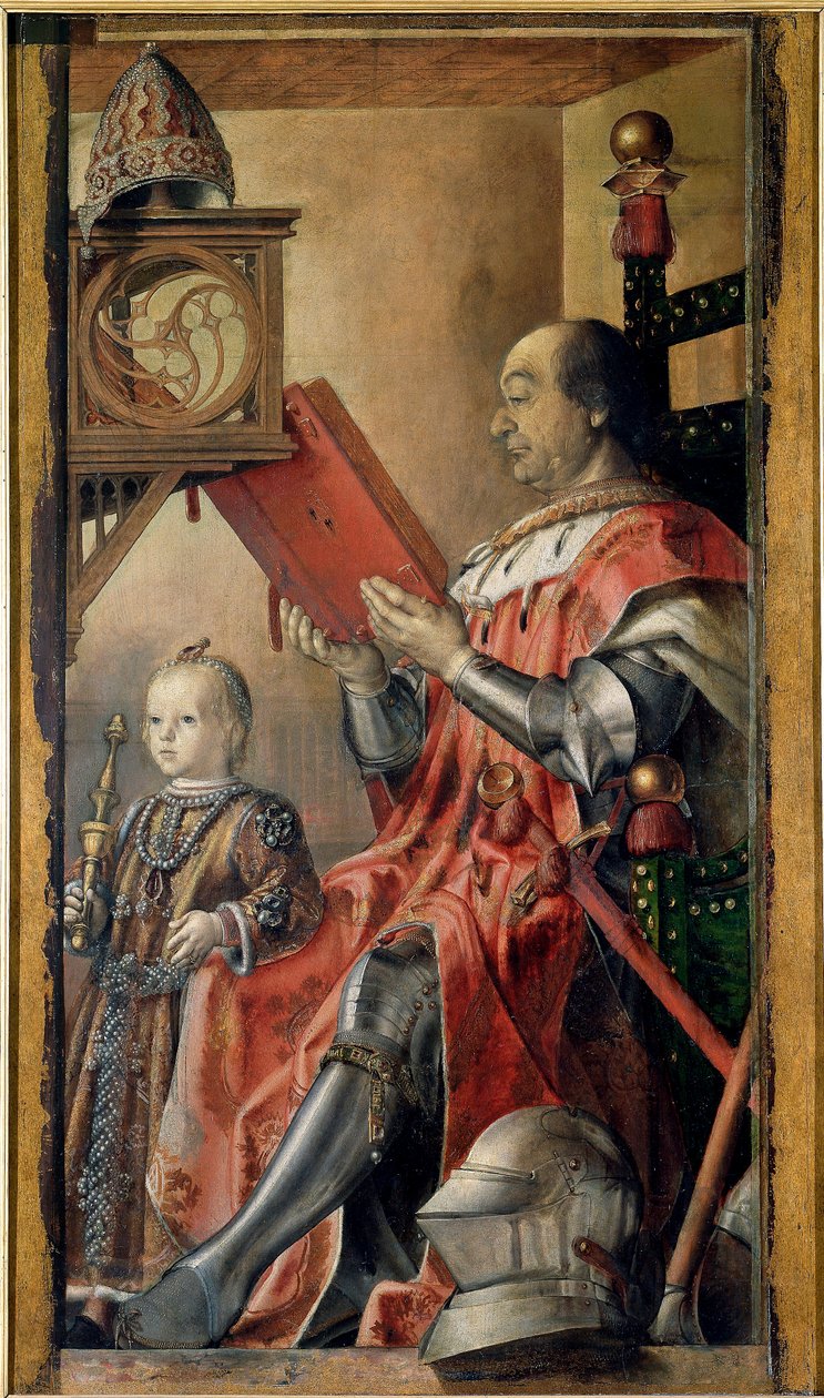 Dubbelporträtt av Frederic III de Montefeltro (Federico da Montefeltro av Pedro Berruguete