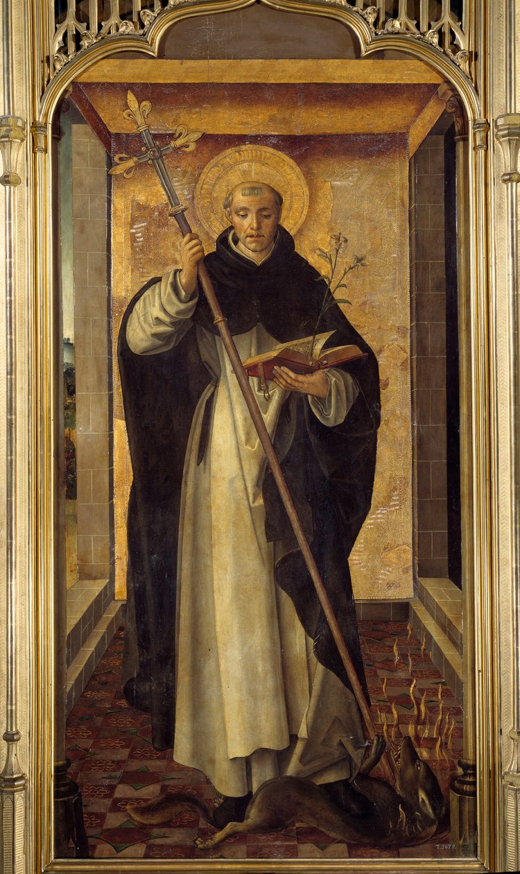 Representation av Saint Dominica de Guzman (1170-1221), grundare av Dominikanska orden Målning av Pedro Berruguete (1450-1504) 1400-talet sön. 1,77x0,9 m Madrid, Pradomuseet av Pedro Berruguete