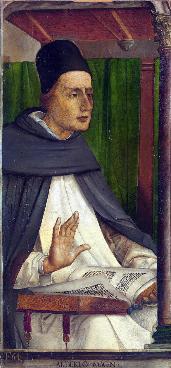 Sankt Albert den store (1205-1280), (Albert Magnus, Albrecht von Bollstadt, Albert de Cologne) - Albertus Magnus par Berruguete, Pedro (1450-1503). Olja på trä, storlek: 116x53, ca. 1473-1475, Galleria nazionale delle Marche, Urbino av Pedro Berruguete