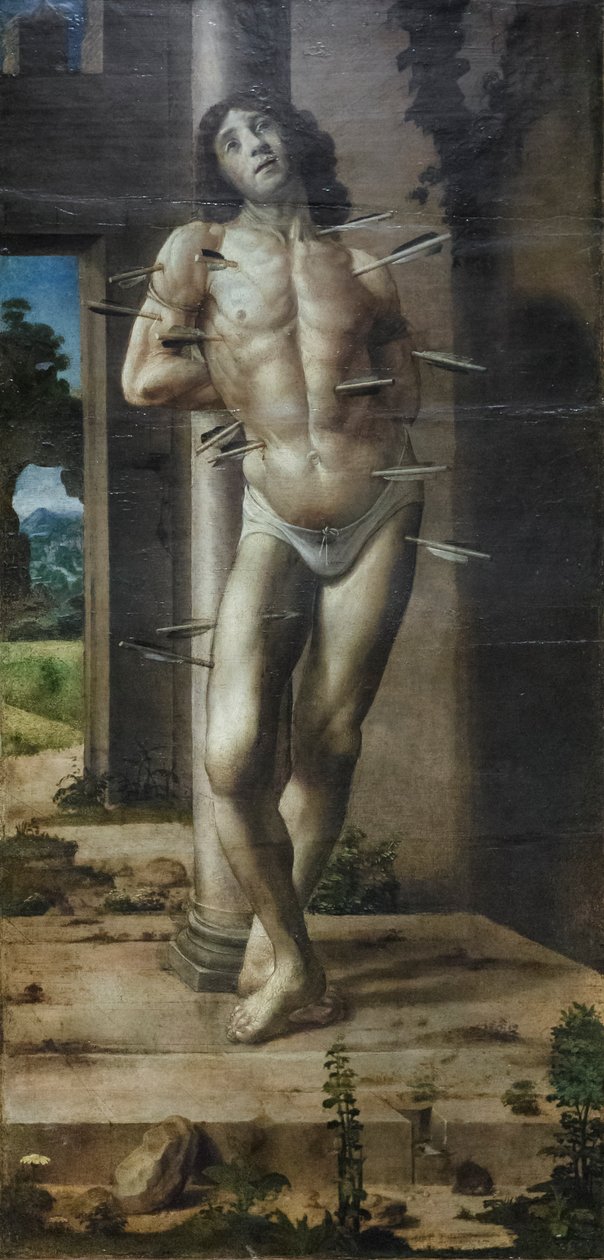 S:t Sebastian, ca 1476-82 (olja på pannå) av Pedro Berruguete