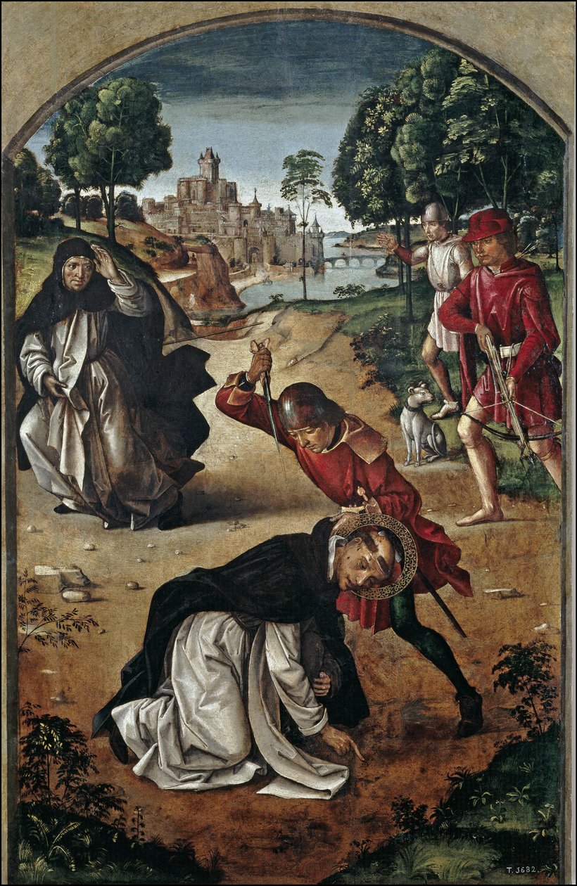 Peters död av Verona, 1493-1499 av Pedro Berruguete