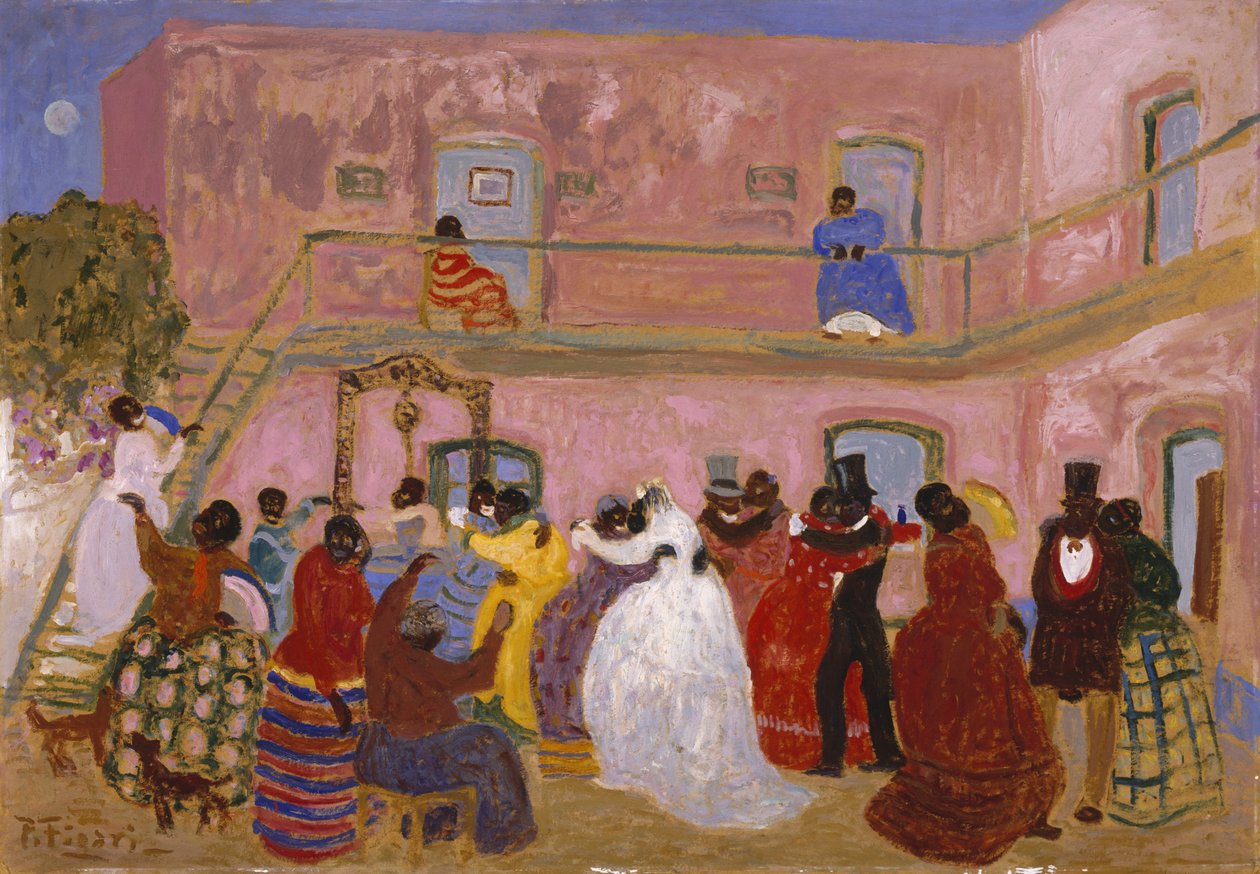 Iväg till smekmånaden, 1918-25 (olja på spånskiva) av Pedro Figari
