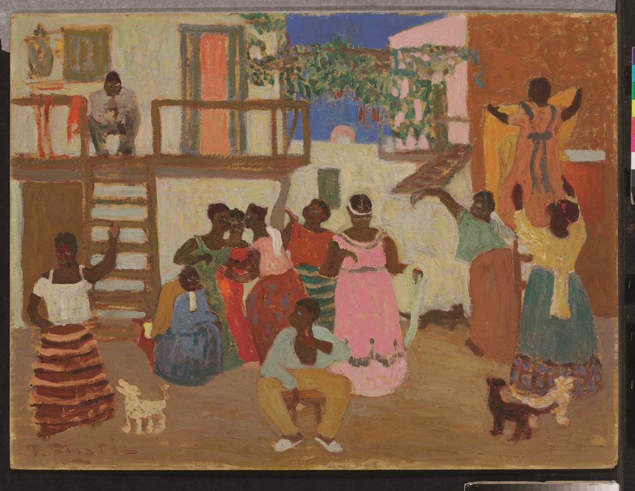 Förbereda Candombe (dekoration), c. 1935 (olja ombord) av Pedro Figari