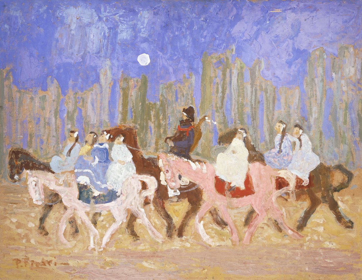 Till festen; A la Fiesta av Pedro Figari