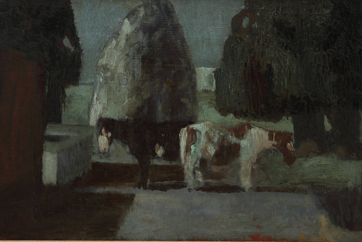 Trädgård under månen eller Quietud en la Quinta av Pedro Figari Solari