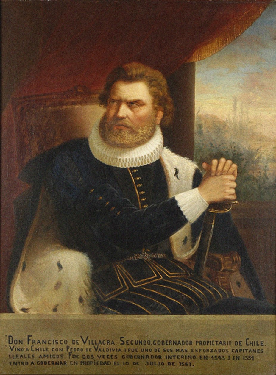 Porträtt av Francisco de Villagra, 1873 av Pedro León Carmona