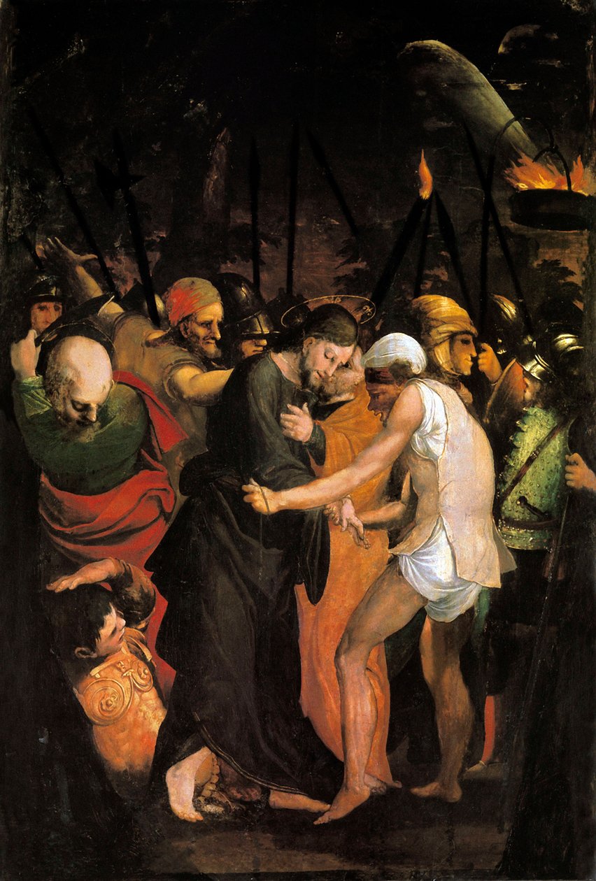 arresteringen av Jesus Kristus av Pedro Machuca