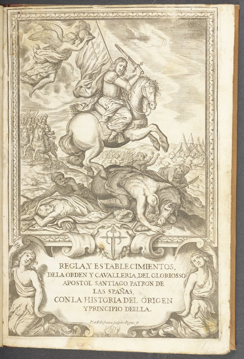 Saint James on Horseback, från "The Rule and Establishments of the Cavalleria de Santiago" av Pedro de Villafranca