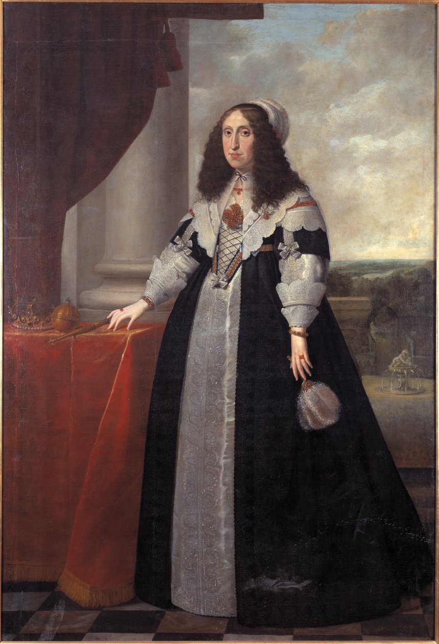 Ärkehertiginna Cecile Renee av Österrike, drottning av Polen - Porträtt av ärkehertiginna Cecilia Renata av Österrike (1611-1644), drottning av Polen, av Danckers de Rij, Peeter (ca 1605-1661). olja på duk av Peeter Danckers de Rij