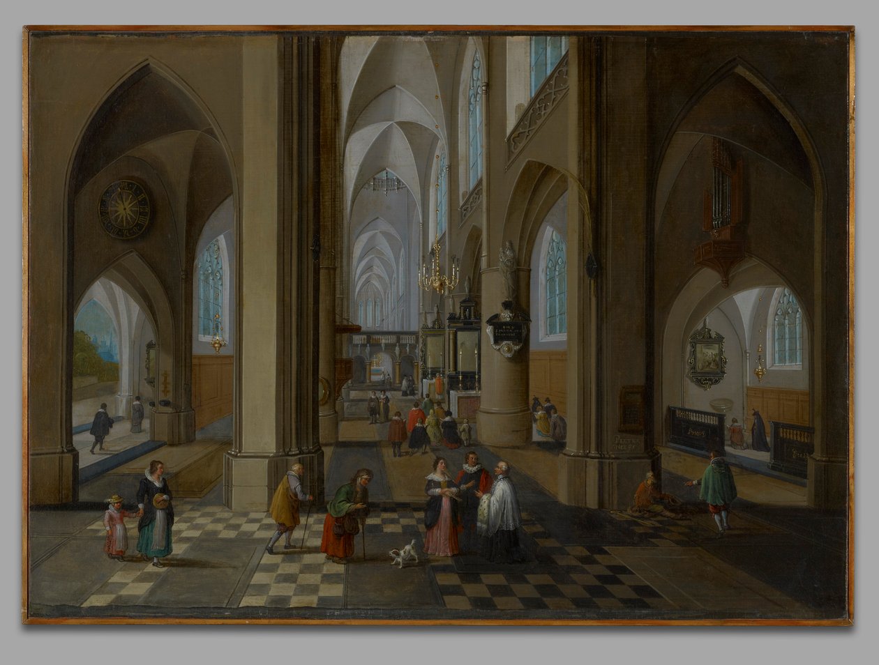 Interiör av en gotisk kyrka av Peeter Neeffs the Elder