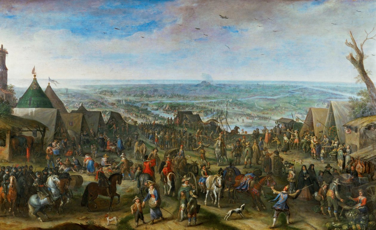 Soldater i ett läger (koppar) av Peeter Snayers