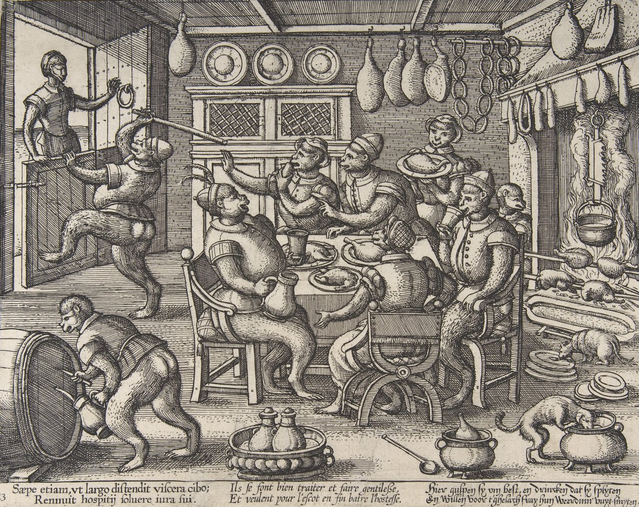 The Fat Kitchen, från serien Monkeys. av Peeter van der Borcht