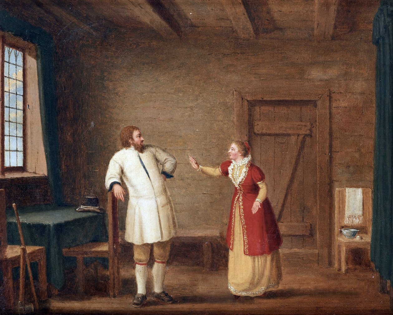 Le roi Gustave I Vasa (1496-1560) a Ornas - kung Gustav Vasa i Ornaes par Hillestroem, Pehr (1732-1816). Olja på duk, storlek: 42x52, , Privat samling av Pehr Hilleström